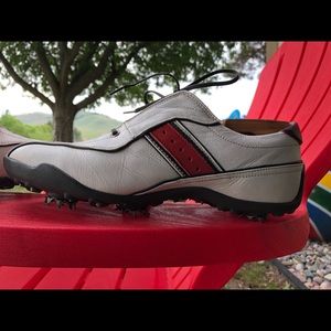 Ladies White and Red  Footjoy Golf Shoes 9M